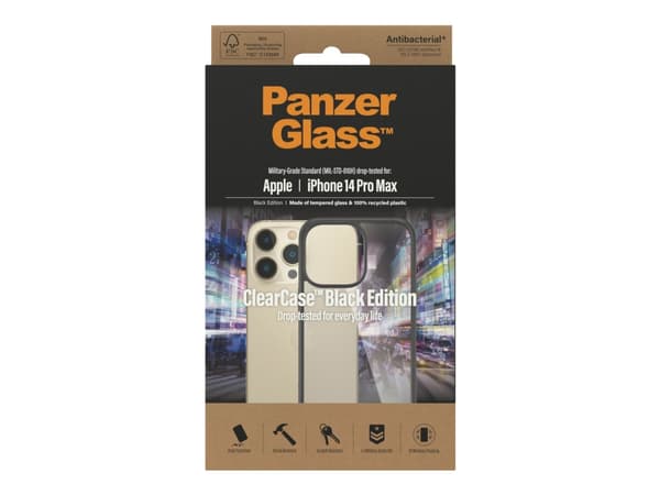 PanzerGlass™ | ClearCase - Bagsidecover - Black Edition | Apple Iphone 14 Pro Max