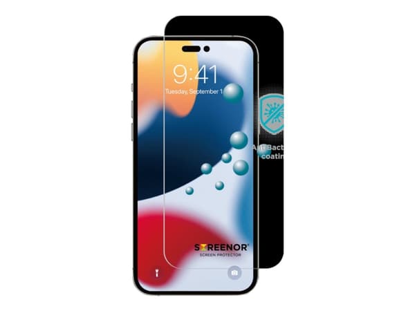 Screenor Premium, Apple, iPhone 14 Pro Max, Kolahduksenkestävä, Naarmuuntumisenkestävä, Läpinäkyvä, 1 kpl