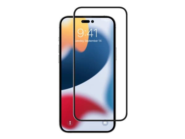 Screenor Premium Full Cover - Skjermbeskyttelse for mobiltelefon - glass - rammefarge svart - for Apple iPhone 14 Pro Max