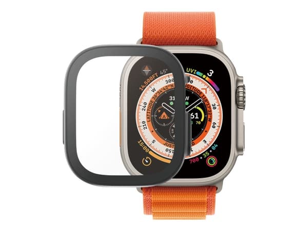 PanzerGlass - Skärmskydd för smart klocka - helkropps - glas - ramfärg svart - för Apple Watch Ultra (49 mm)