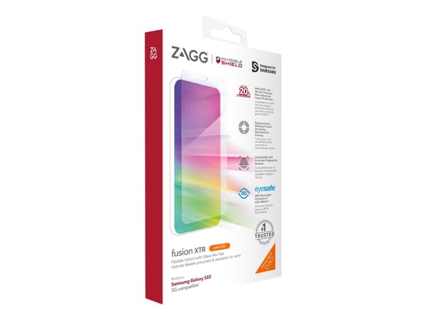 ZAGG InvisibleShield Fusion XTR - Skjermbeskyttelse for mobiltelefon - glass - for Samsung Galaxy S22