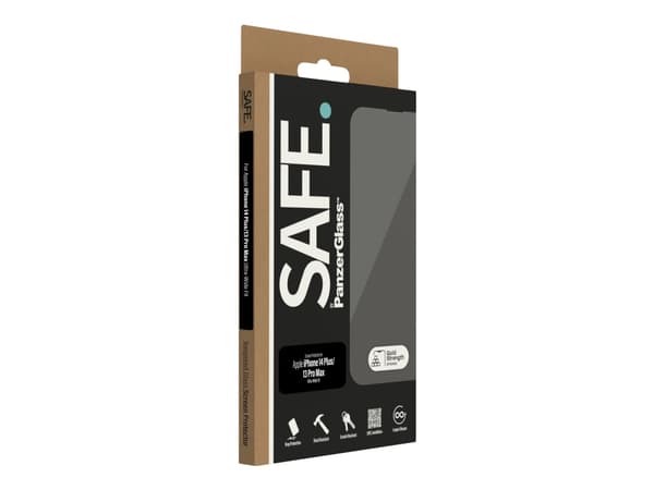 SAFE. by PanzerGlass™ | Koteloystävällinen - Skærmbeskytter matkapuhelimeen - Reunasta reunaan sopiva - Klart lasi | Apple iPhone 13 Pro Max/14 Plus