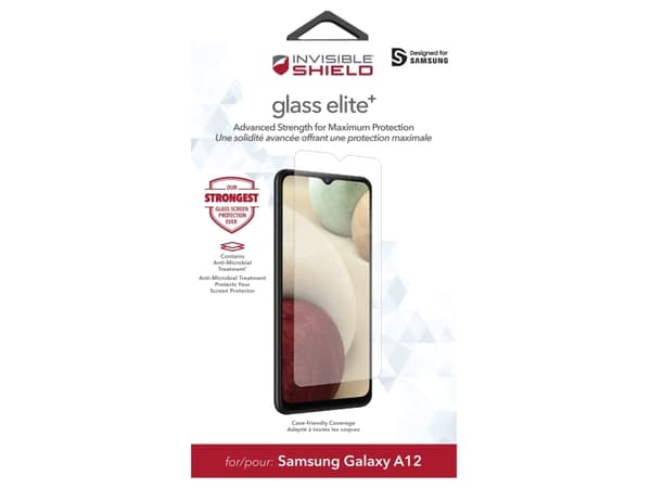 InvisibleShield Glass Elite+, Samsung, Galaxy A12, Pölynkestävä, Iskunkestävä, Naarmuuntumisenkestävä, Läpinäkyvä, 1 kpl