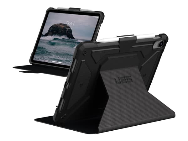 UAG Rugged Case for iPad 10.9 (10th Gen, 2022) - Metropolis Black - Skärmskydd för surfplatta - svart - 10.9" - för Apple 10.9-inch iPad (10:e genera