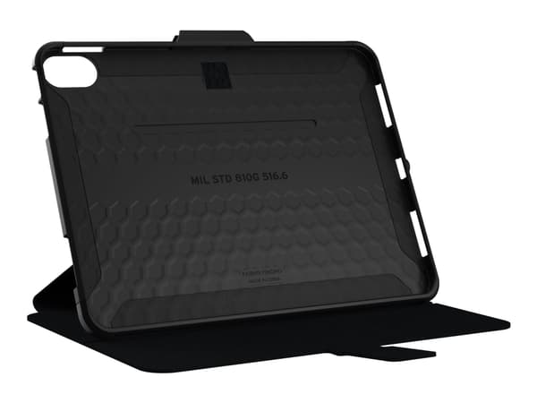 UAG Rugged Case for iPad 10.9 (10th Gen, 2022) - Scout Folio Black/Olive - Skärmskydd för surfplatta - termoplastisk polyuretan (TPU) - svart, oliv -