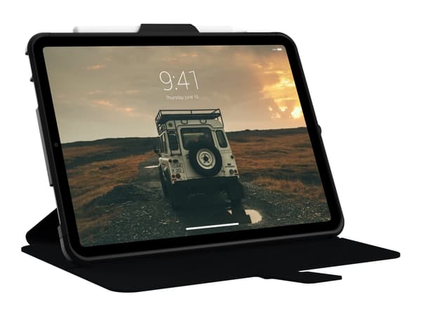 UAG Rugged Case for iPad 10.9 (10th Gen, 2022) - Scout Folio Black/Olive - Skärmskydd för surfplatta - termoplastisk polyuretan (TPU) - svart, oliv -