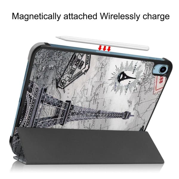 Tri-fold Stand Case for iPad 10.9 (2022) Tablet Cover - Map