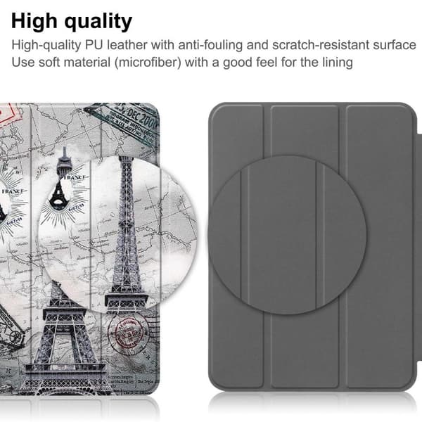 Tri-fold Stand Case for iPad 10.9 (2022) Tablet Cover - Map