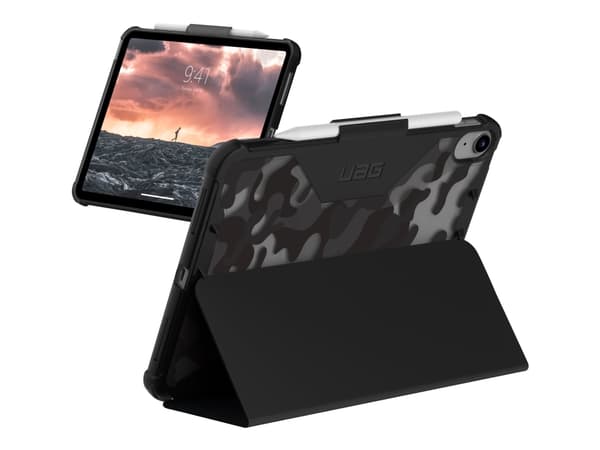 UAG Rugged Case for iPad 10.9 (10th Gen, 2022) - Plyo SE Midnight Camo - Lommebok for nettbrett - robust - svart midnattskamu - 10.9" - for Apple 10.