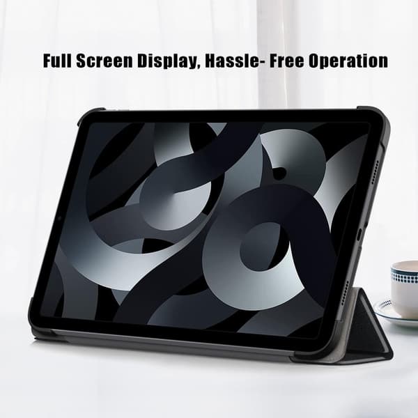 Trifoldet stativetui til iPad 10.9 (2022) Tabletcover - Sort