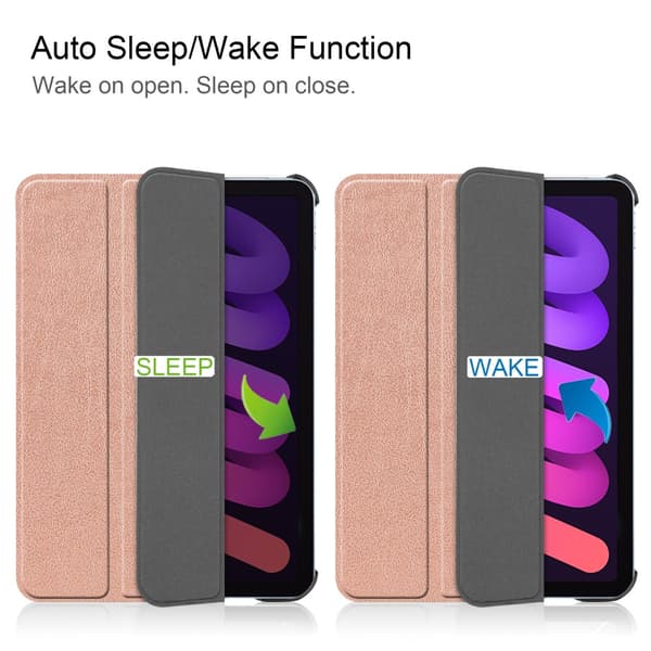 iPad Mini 6th Gen (2021) Fodral Tri-fold Rosa