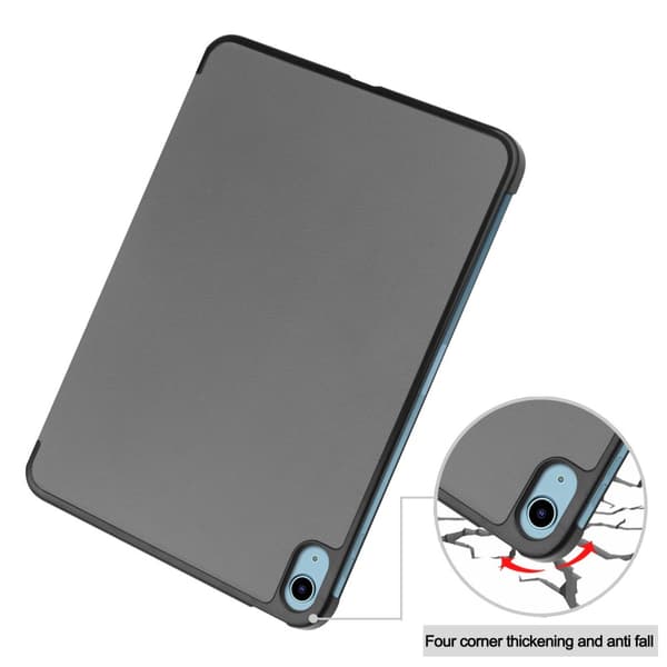 iPad 10.9 2022 (10th gen) Fodral Tri-fold Grå