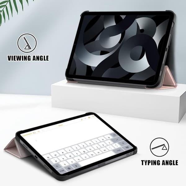 Apple iPad 10.9 2022 Trifoldelig Slim Fit Deksel - Rosagull