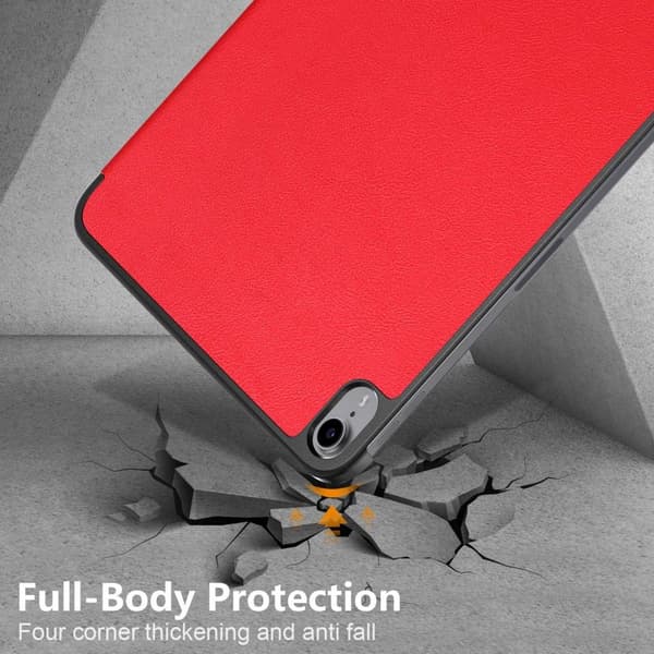 Trifoldet stativetui til iPad 10.9 (2022) Tabletcover - Rød