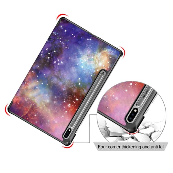 Samsung Galaxy Tab S7/S8 Fodral Tri-fold Stjärnhimmel