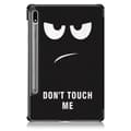 Miniatyrbild 10 av 10: Samsung Galaxy Tab S7/S8 Fodral Tri-fold Don't Touch Me