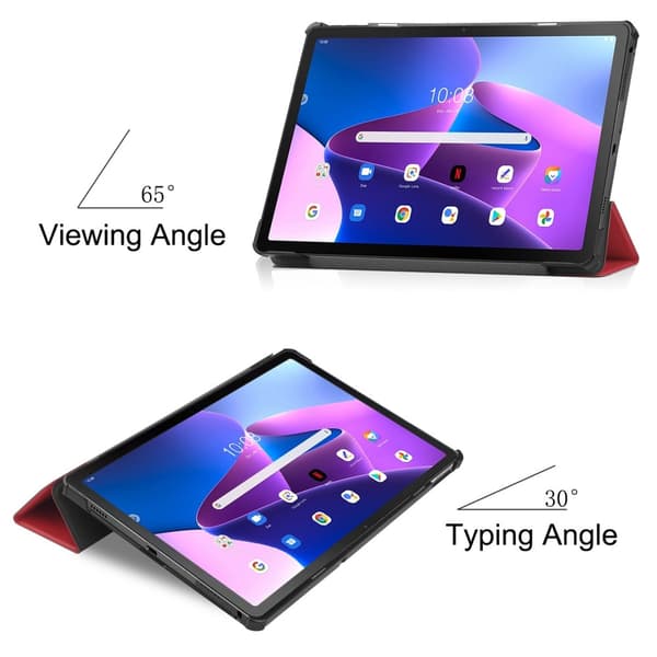 Lenovo Tab M10 Plus (3rd gen) Fodral Tri-fold Röd