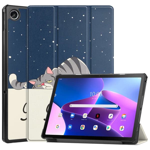 Lenovo Tab M10 Plus (3rd gen) Fodral Tri-fold Katt