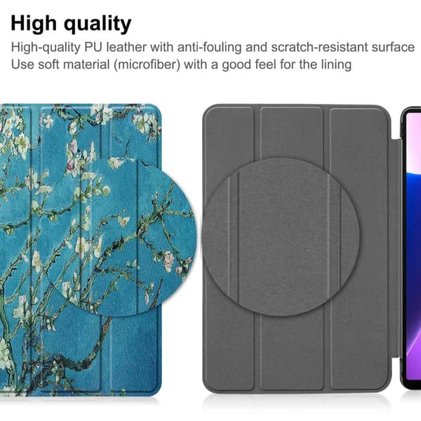 Lenovo Tab M10 Plus (3rd gen) Fodral Tri-fold Körsbärsblommor