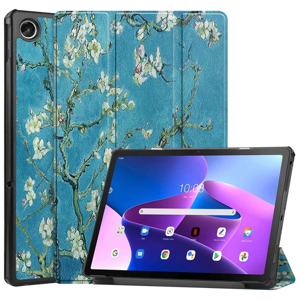 Lenovo Tab M10 Plus (3rd gen) Fodral Tri-fold Körsbärsblommor