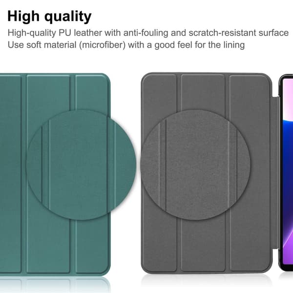 Lenovo Tab M10 Plus (3rd gen) Fodral Tri-fold Mörkgrön