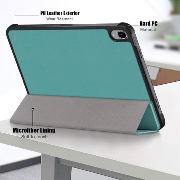 Kolminkertainen telinekotelo iPadille 10.9 (2022) -tabletin kansi -