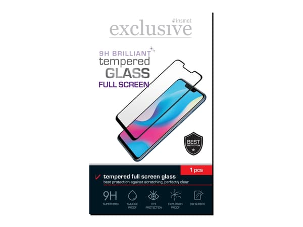 Insmat Exclusive Brilliant - Skjermbeskyttelse for mobiltelefon - full skjerm - 2.5D - glass - blank - for Samsung Galaxy S21 FE 5G