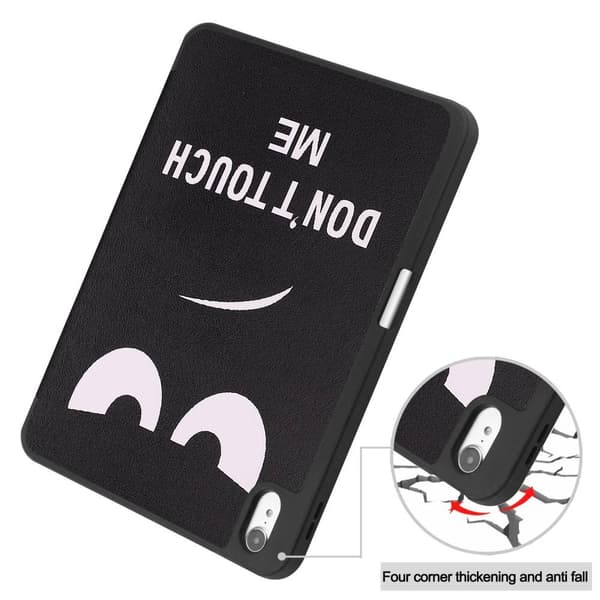 Tri-fold Stand Case for iPad 10.9 (2022) Tablet Cover Pen Holder - Don't Touch Me
