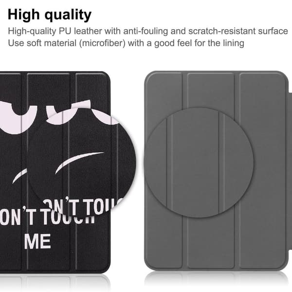 Tri-fold Stand Case for iPad 10.9 (2022) Tablet Cover Pen Holder - Don't Touch Me