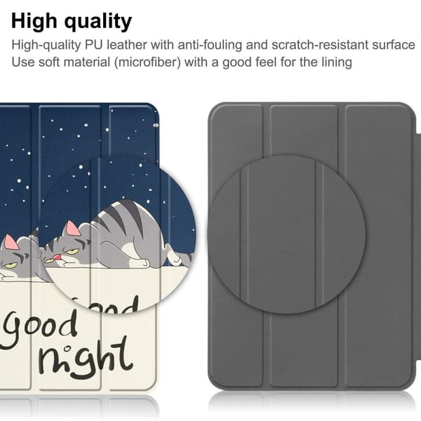 Apple iPad 10.9 2022 Slim fit tri-fold fodral Pennhållare - Katt