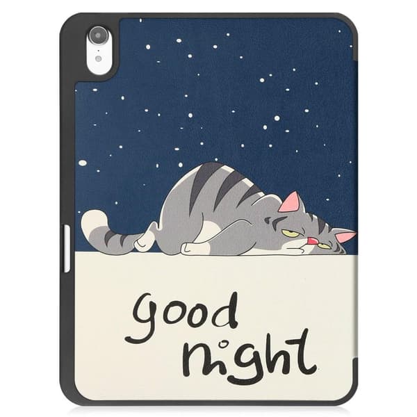 Apple iPad 10.9 2022 Slim fit tri-fold fodral Pennhållare - Katt