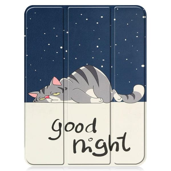 Apple iPad 10.9 2022 Slim fit tri-fold fodral Pennhållare - Katt