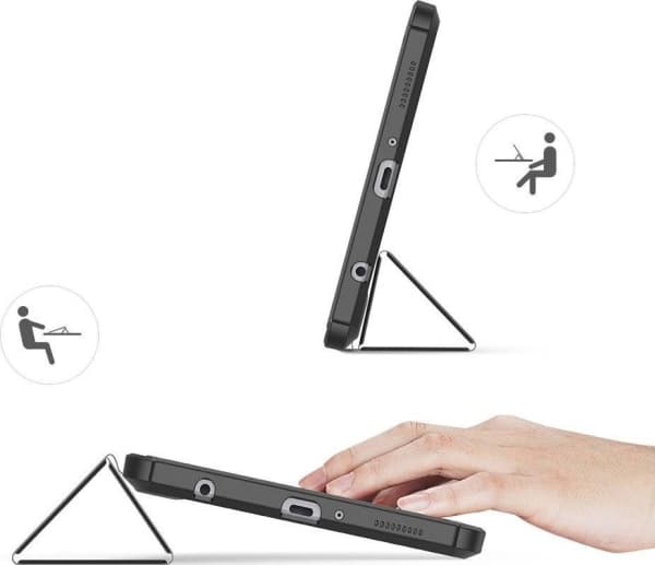 Dux Ducis Dux Ducis Toby panssaroitu fläppikotelo Smart Case Samsung Galaxy Tab A7 Lite -laitteelle, jossa on kynänpidike musta