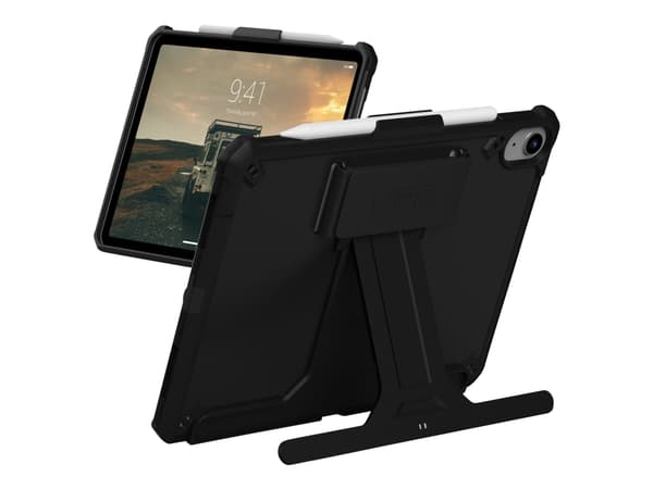 UAG Rugged Case for iPad 10.9 (10th Gen, 2022) - Scout w HS & KS Black - Baksidesskydd för surfplatta - termoplastisk polyuretan (TPU) - svart - 10.9