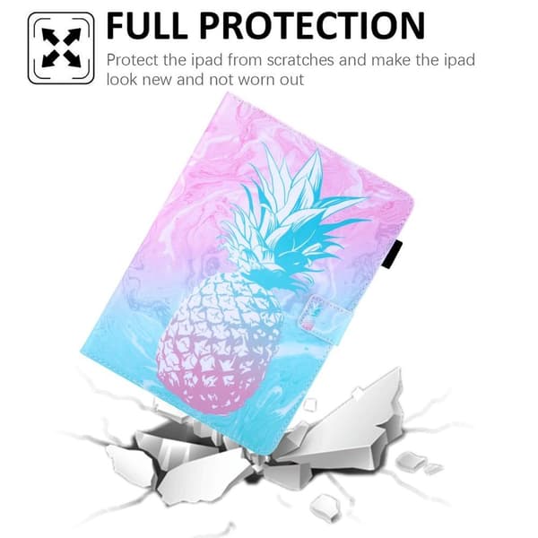 Til iPad 10.9 (2022) Tabletetui Cover Foldbart stativ - Blå Ananas