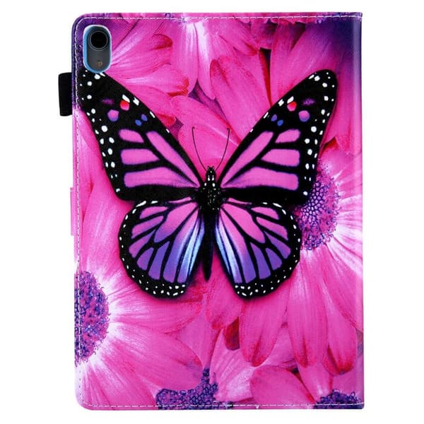 For iPad 10.9 (2022) Tablet Case Cover Foldable Stand - Pink Butterfly