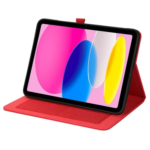 For iPad 10.9 (2022) Tablet Case Cover Cloth Texture - Pink