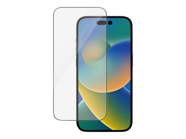 PanzerGlass - Skjermbeskyttelse for mobiltelefon - ultrabred passform - glass - rammefarge svart - for Apple iPhone 14 Pro
