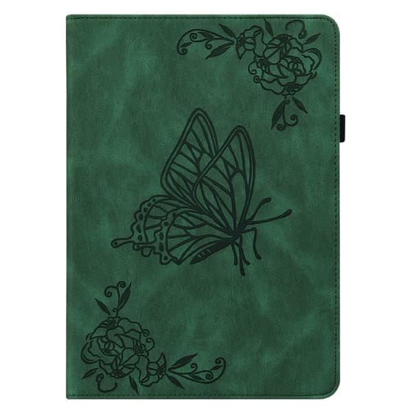 Til iPad 10.9 (2022) Tabletetui Cover Buterfly Imprinting - Grøn