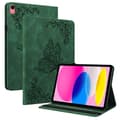 Miniatyrbillede 1 af 11: Til iPad 10.9 (2022) Tabletetui Cover Buterfly Imprinting - Grøn