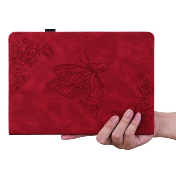 iPad 10.9 (2022) -tablettikotelon kansi Buterfly Imprinting - Punainen