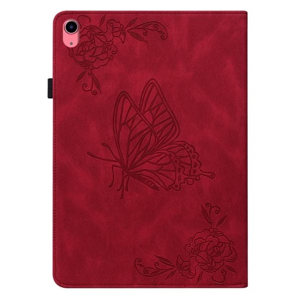 iPad 10.9 (2022) -tablettikotelon kansi Buterfly Imprinting - Punainen