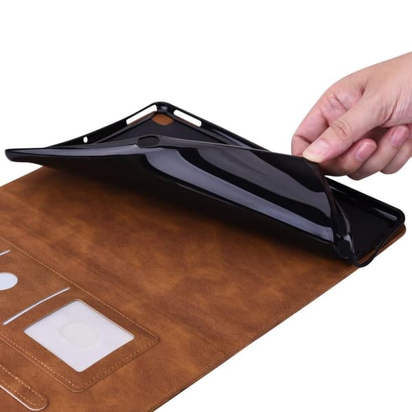 For iPad 10.9 (2022) Tablet Case Cover Buterfly Imprinting - Brown