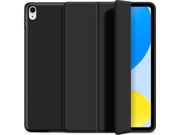 eSTUFF Denver - Vikbart fodral för surfplatta - polyuretan, mjuk termoplastisk polyuretan (TPU) - svart - för Apple 10.9-inch iPad (10:e generation)