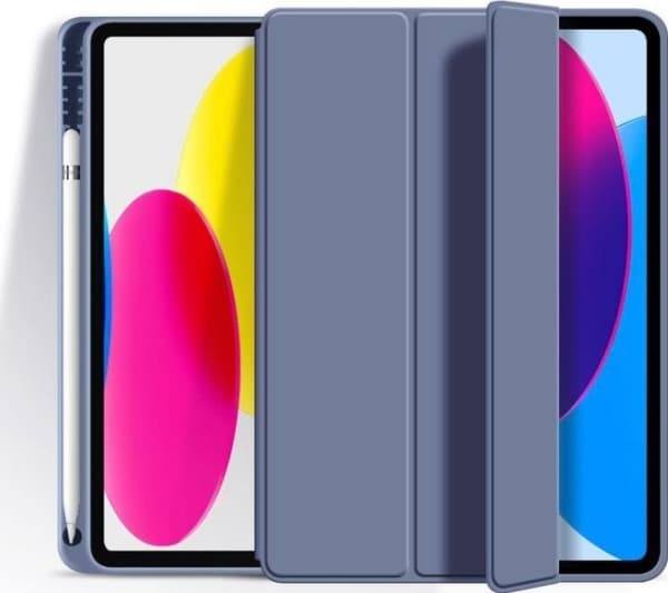eSTUFF SEATTLE - Vikbart fodral för surfplatta - polyuretan, termoplastisk polyuretan (TPU) - lila - för Apple 10.9-inch iPad (10:e generation)