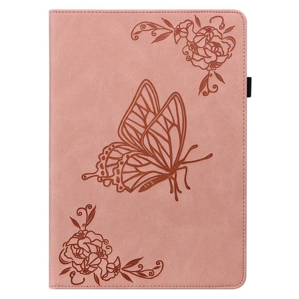 Til iPad 10.9 (2022) Tabletetui Cover Buterfly Imprinting - Lyserød
