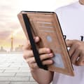 Miniatyrbillede 5 af 11: Til iPad 10.2 (2021)/(2020)/(2019) Almindeligt PU-læder tabletcover