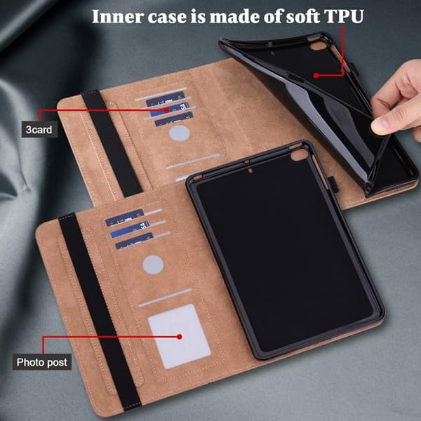 Til iPad 10.2 (2021)/(2020)/(2019) Almindeligt PU-læder tabletcover