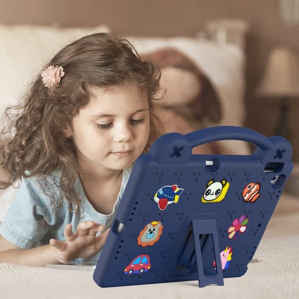 Apple iPad 10.2 2021 2020 2019 Stødsikker EVA-skumstativskal - Marineblå