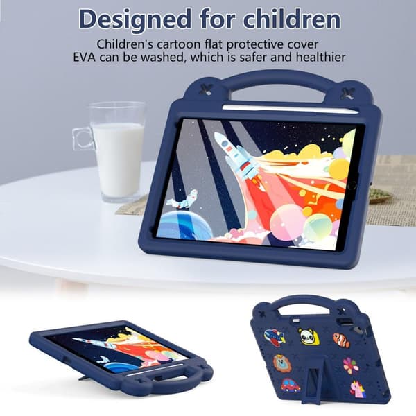 Apple iPad 10.2 2021 2020 2019 Stødsikker EVA-skumstativskal - Marineblå